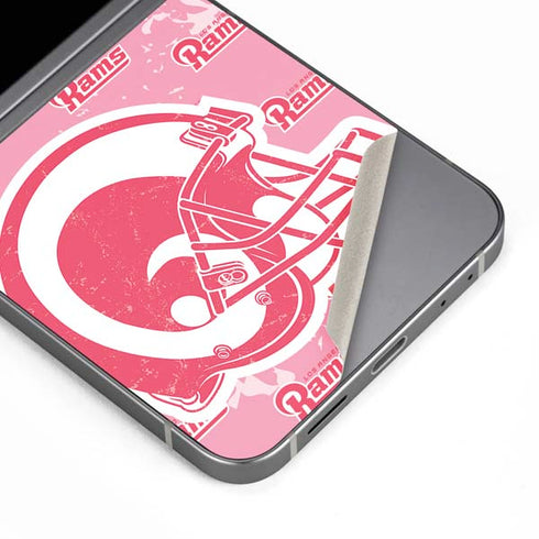 NFL Los Angeles Rams Pink Logo Blast Galaxy Z Flip6 Skin